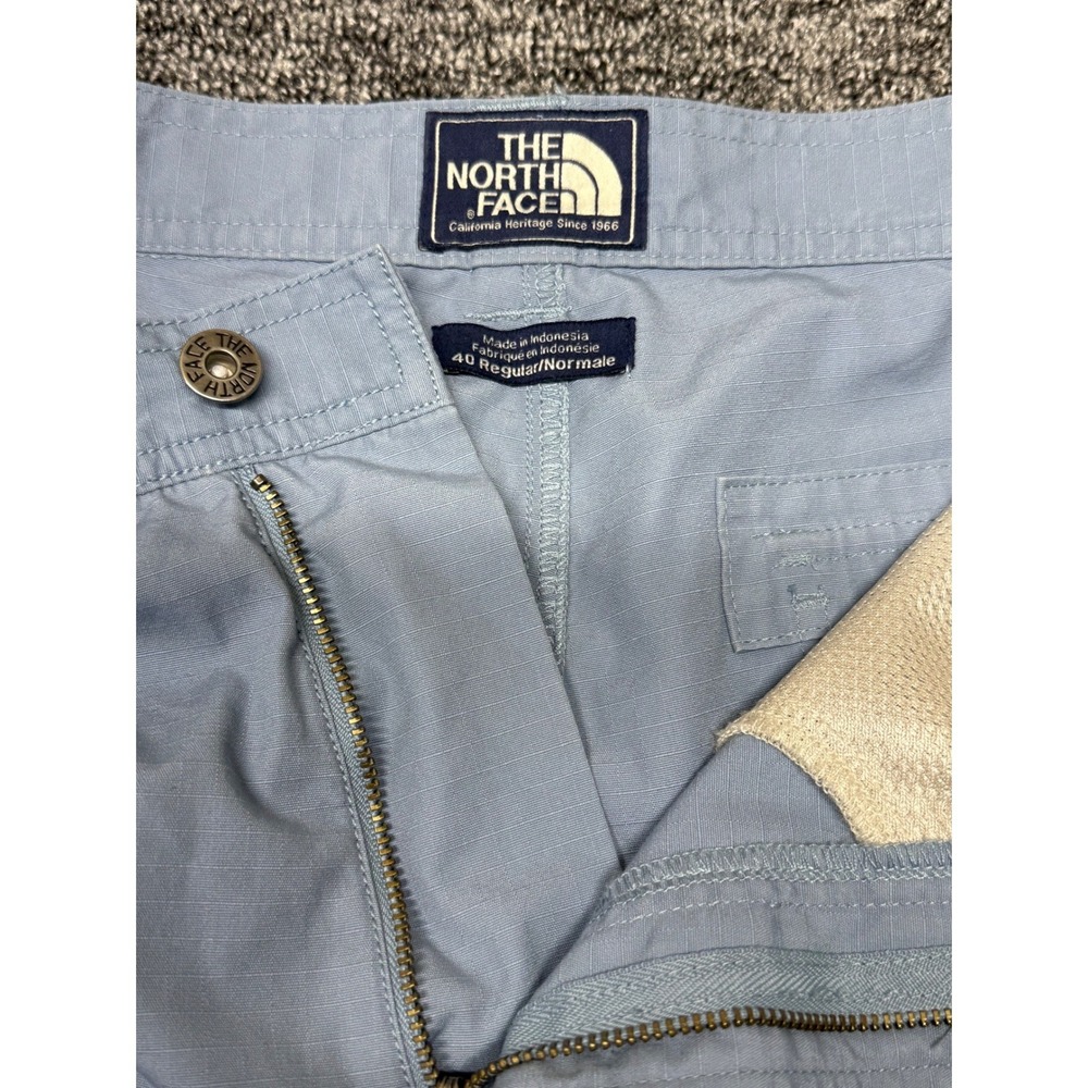 The North Face Mens Light Blue Ripstop Cargo Shorts Size 40 R Hiking Utility - Picture 6 of 10
